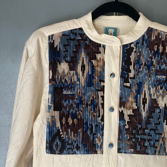 DESERT WEST Sherry Holt VINTAGE Womens L Pleated Cowboy Skirt Shirt Set 2 Piece - Picture 7 of 16